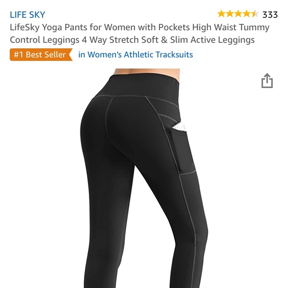 LifeSky High Waist Yoga Pants Workout Leggings for Women with Pockets Tummy  Control Soft Pants, Pants -  Canada